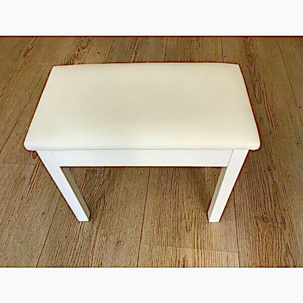 CREMONIA PTCWHL 70 CM PİYANO TABURESİ, BEYAZ, SANDIKLI