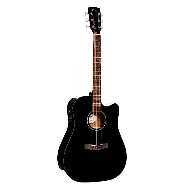 CORT EARTH60CEBK ELEKTRO AKUSTİK GİTAR, SİYAH, CUTAWAY