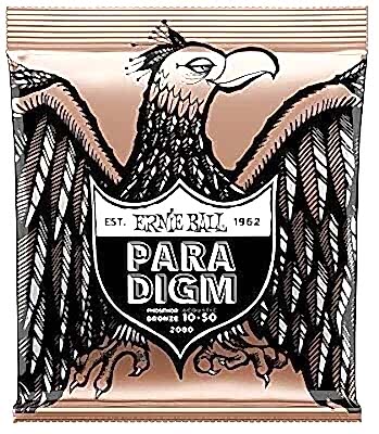 ERNIE BALL P02080 Paradigm Ekstra Light Fosfor Bronz 10-50 Akustik Gitar Tel Seti