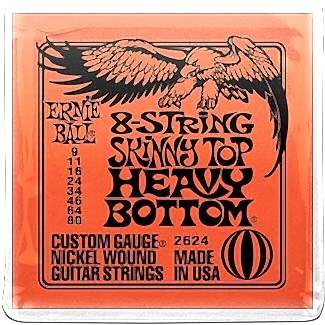 Ernie Ball P02624 Slinky Skinny Top Heavy Bottom 8 Telli 0.09 - 0.80 Elektro Gitar Teli