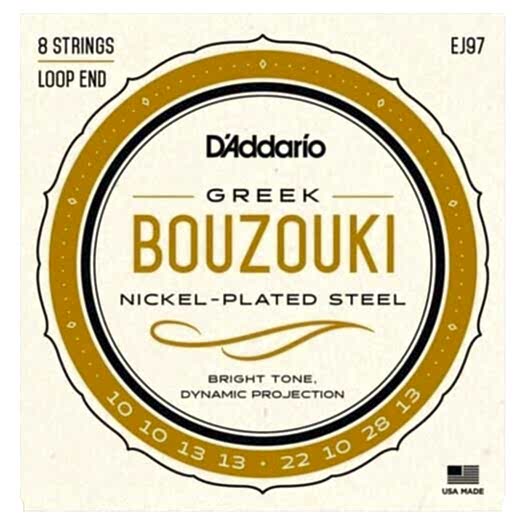 DADDARIO EJ97 BUZUKİ TEL SETİ, 8'Lİ TAKIM, NICKELPLATED STEEL WOUND
