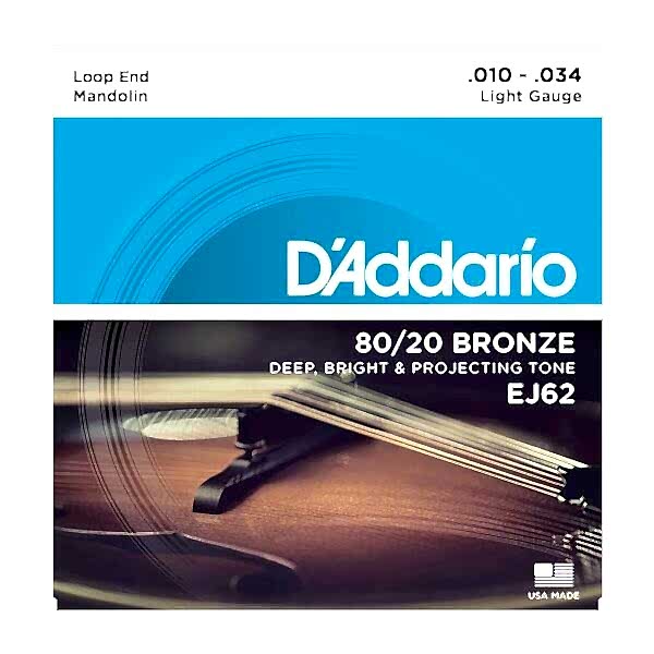 MANDOLIN TEL SETİ, 80/20 BRONZE, LOOP END, LIGHT G
