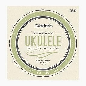 UKULELE TEL SETİ, SOPRANO, BLACK NYLON,