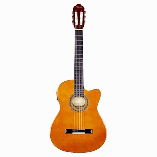 VALENCIA VC104THNCE ELEKTRO KLASİK GİTAR, 4/4, NATUREL, SAP ÇELİKLİ, (THIN BODY)
