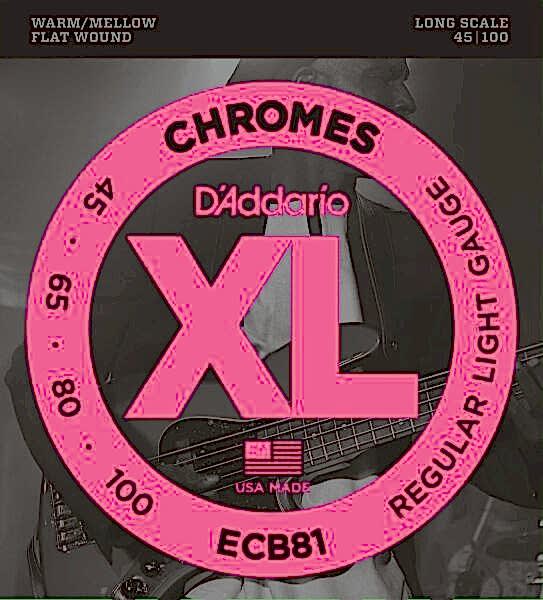 DADDARIO ECB81 BASS GİTAR TEL SETİ, CHROMES, REGULAR LIGHT