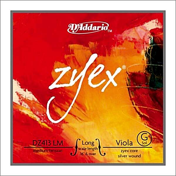 DADDARIO DZ413LM VİYOLA TEK TEL, ZYEX, (16'' VE ÜSTÜ), G-(SOL), MEDIUM