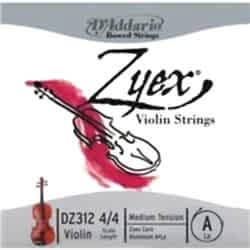 DADDARIO DZ312 KEMAN TEK TEL, ZYEX, 4/4 , MEDIUM, A-(LA), ALÜMİNYUM