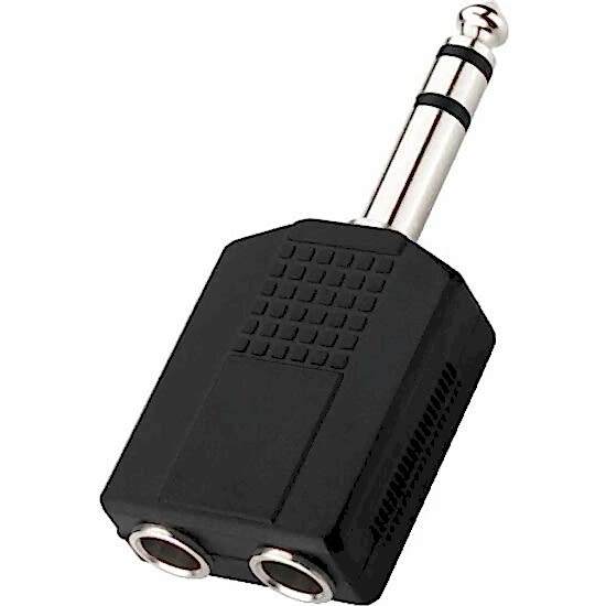 Jack Dönüştürücü - 6.3mm 1x2 Jak Çoğaltıcı