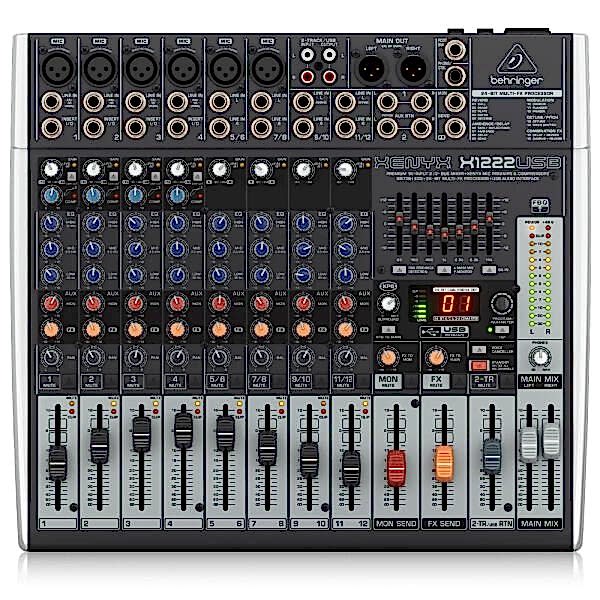 BEHRINGER X1222USB 12-Kanal 2/2-Bus Analog Mixer