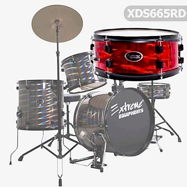 Bateri Davul Seti Metalik Kırmızı XDS665RD