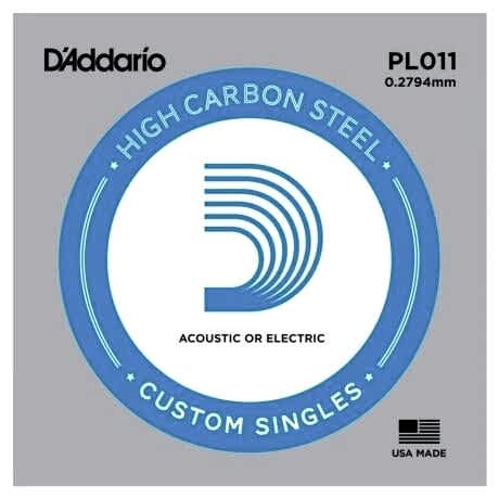 DADDARIO XSPL011 ELEKTRO VE AKUSTİK TEK TEL, E-(Mİ), XS YÜKSEK KARBONLU ÇELİK