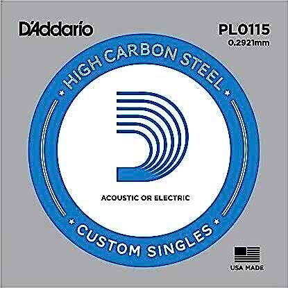 DADDARIO PL0115 ELEKTRO VE AKUSTİK TEK TEL, E-(Mİ), YÜKSEK KARBONLU ÇELİK