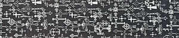 PLANETWAVES 50AL02 GİTAR ASKISI, 50MM, ALCHEMY STR-GOTHIC CROSS