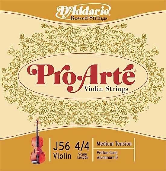 DADDARIO J56 KEMAN TEL SETİ, PRO-ARTE, 4/4, MEDIUM
